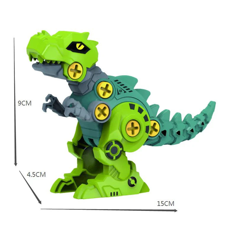 5-in-1 Dino Bouwset voor Kinderen | DIY Dinosaurus Transformeer Speelgoed met Schroevendraaier