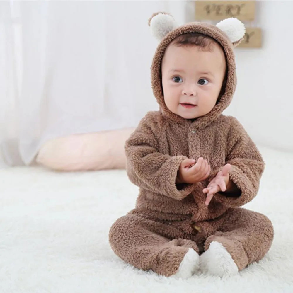Winter Warme Fleece Babyrompers | Dieren Overall Baby Jumpsuits Kostuum