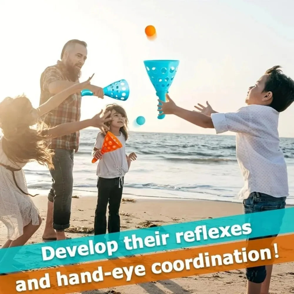 Estafette- en balwerpspel - Interactief speeltje voor ouders en kinderen, voor binnen en buiten