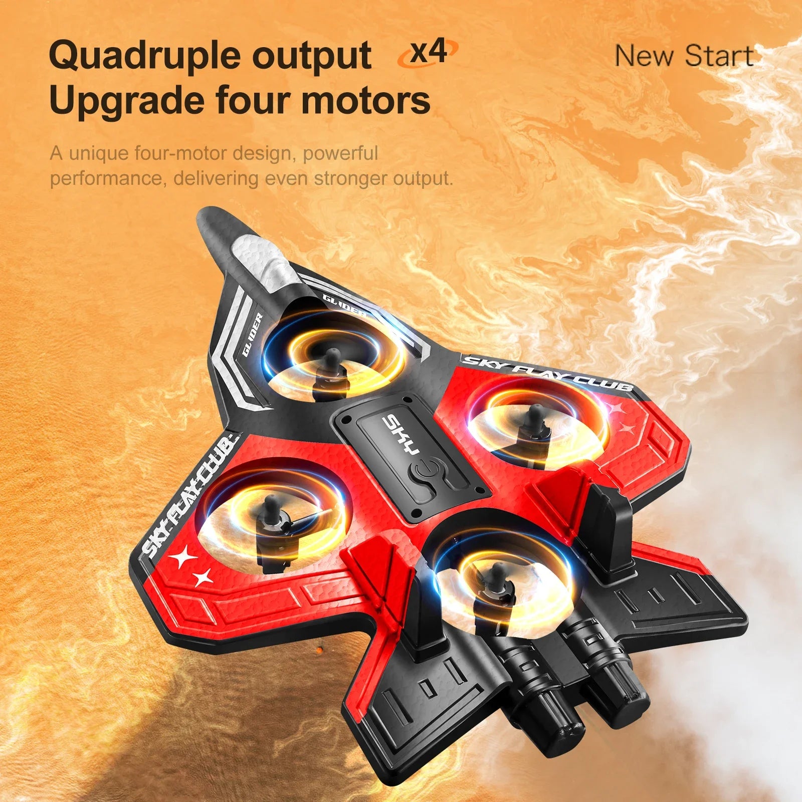 2.4G L0712 RC Vliegtuig – Foam Glider met Licht & Gyroscopische Besturing, Speelgoedvliegtuig voor Jongens