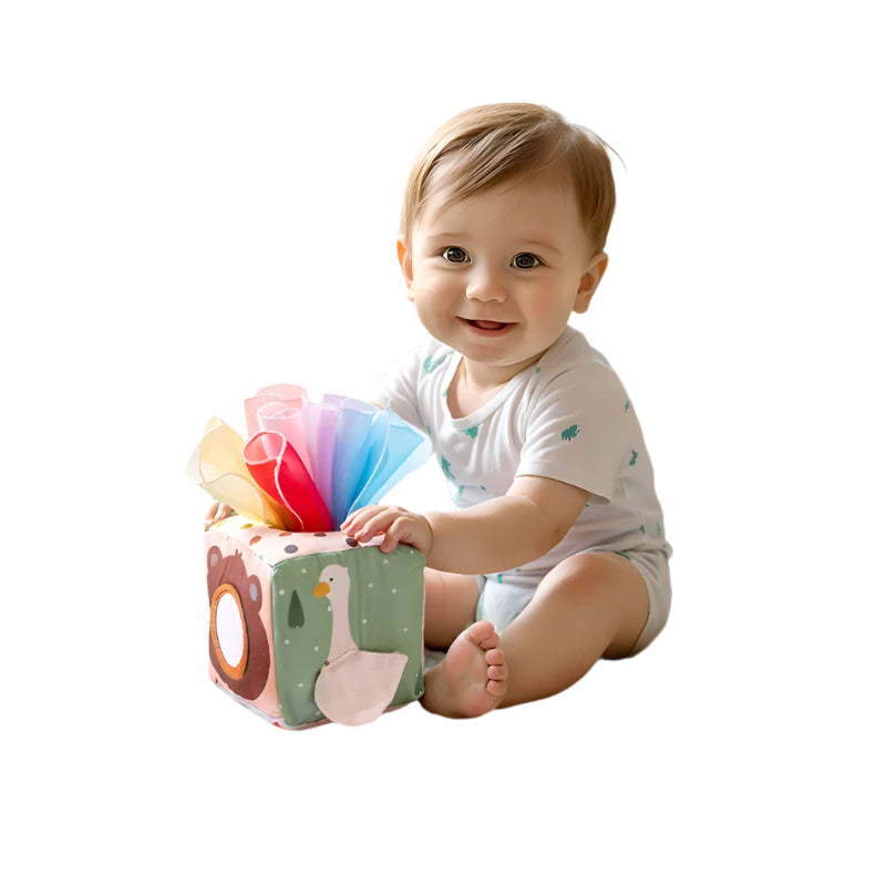 Baby Montessori Magische Tissue Box | Educatief Sensorisch Speelgoed | Busy Board voor Vingeroefening