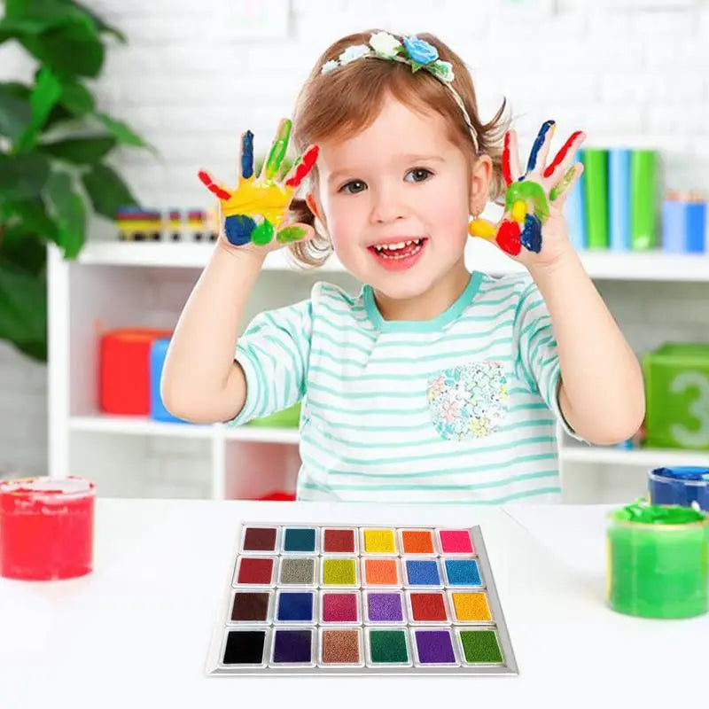 Veilige Vingerverf Set – 24 Kleuren | Creatief Knutselen voor Kinderen