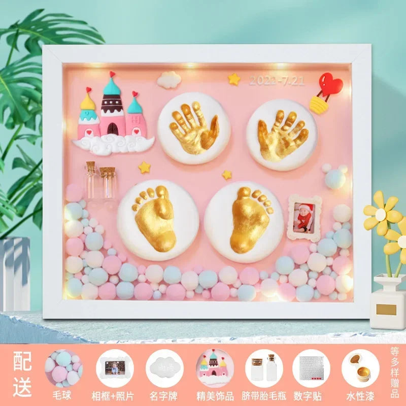 Baby Hand- & Voetafdruk Kit | Herinneringsset voor Handjes & Voetjes – 100-dagen Cadeau & Baby Souvenir