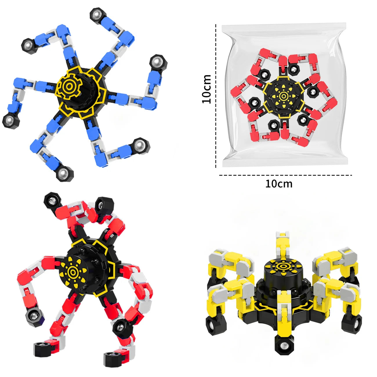 Stressverlichting sensorische gyroscoop | Antistress transformerende handspinner speelgoed voor kinderen en volwassenen