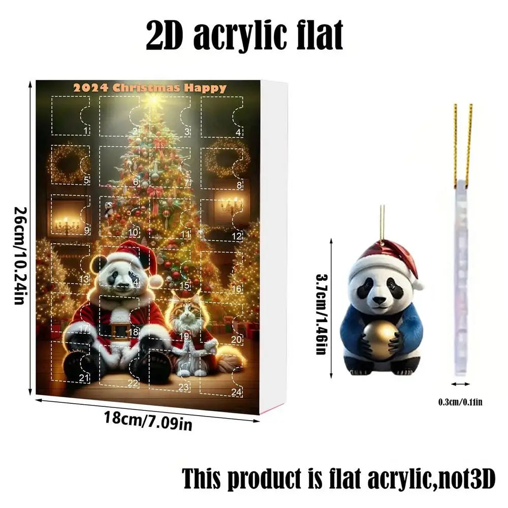 Adventskalender Kerstmis Panda Versieringen | 24 Dagen Kerstmis Advent Festival Aftelkalender Cadeau