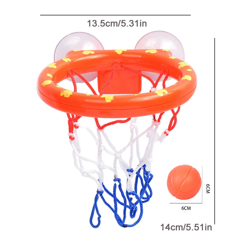 Mini Basketbal Badspeelgoed voor Baby’s – Badkuip Speelset met 3 Ballen | Waterpret Basketbalspel voor Kinderen