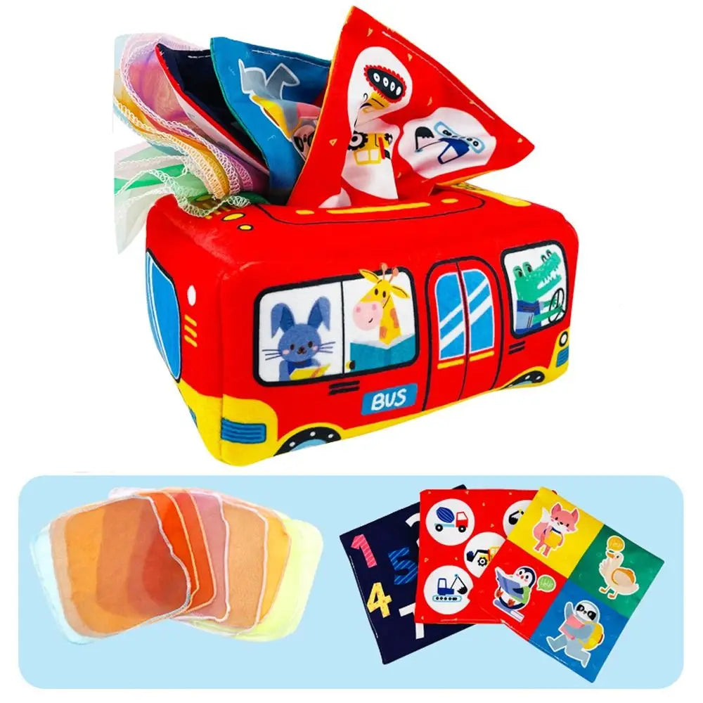 Magische Zakdoekendoos | Sensorisch Montessori baby speelgoed