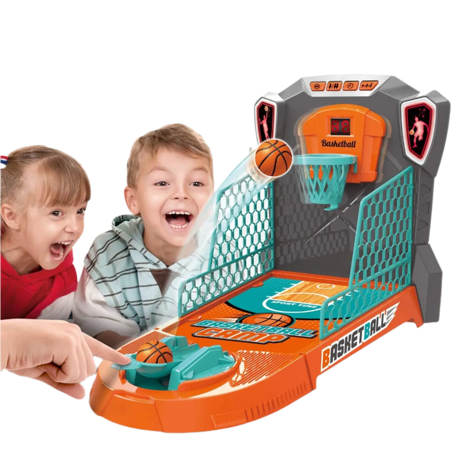 Tafelbasketbal Spel | Schiet & Score met Bewegende Hoepel & LED-verlichting | Speelgoed 2+ jaar