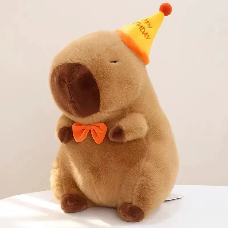 Schattige Capibara Knuffel met Dolfijnenmuts voor Kinderen - 30cm Zacht Pluche Speelgoed voor Jongens en Meisjes - Perfect Verjaardagscadeau voor Peuters en Kleuters