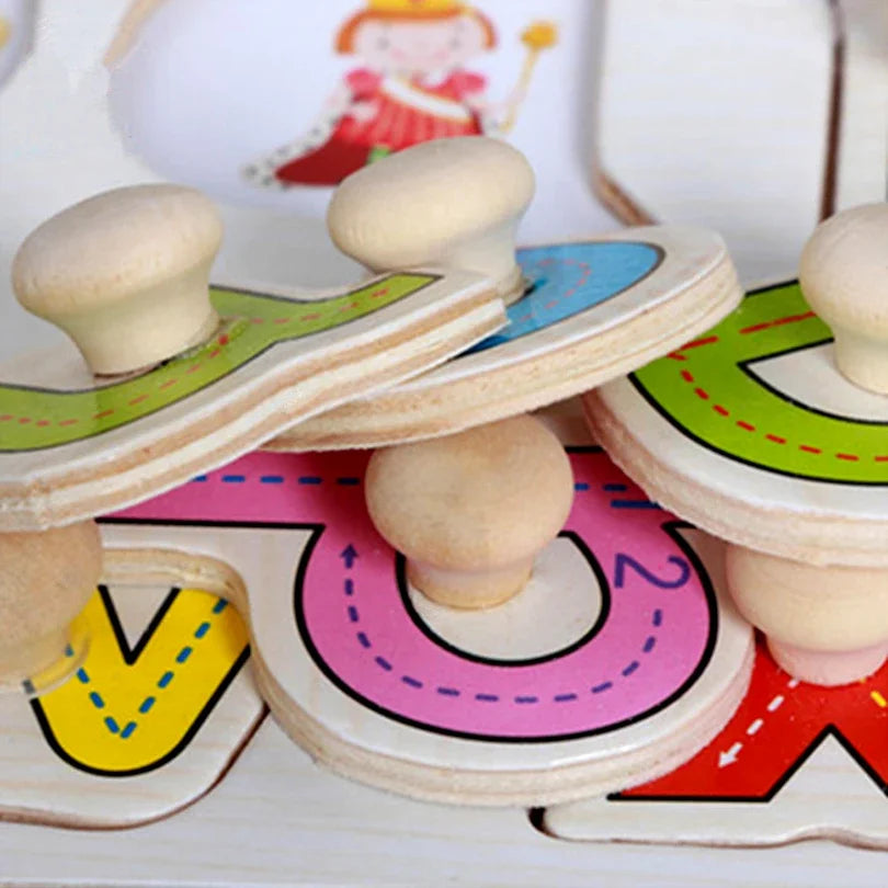 30cm Montessori Houten Puzzelbord | Hand-Oog Coördinatie | Cartoon Dieren & Voertuigen | Educatief Cadeau