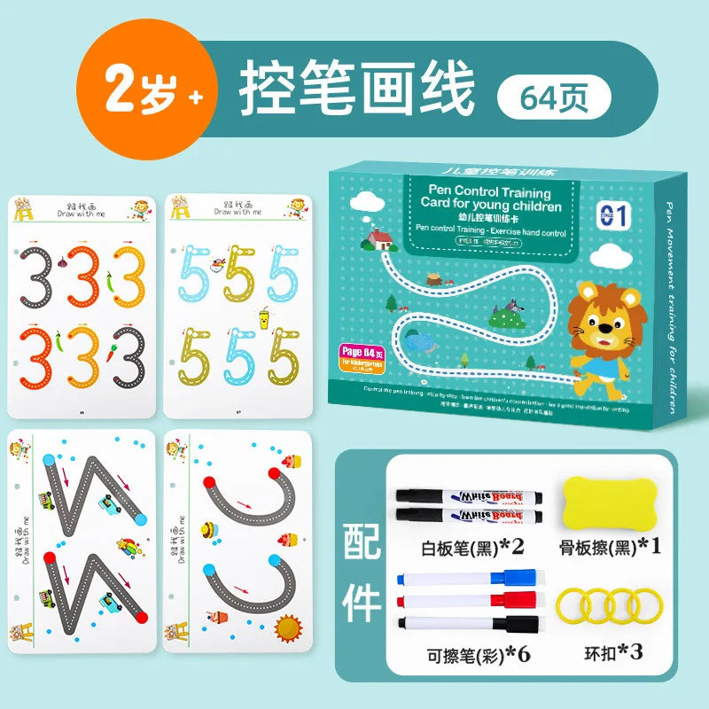 Magisch Oefenboek Set | Herbruikbaar schrijf- en tekenspeelgoed