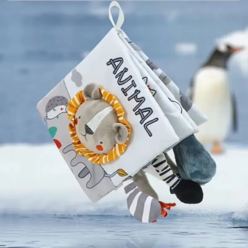 Wasbaar Stoffen Babyboek | Niet-giftig Sensorisch Boek, Montessori Lees- & Ontwikkelingsspeelgoed