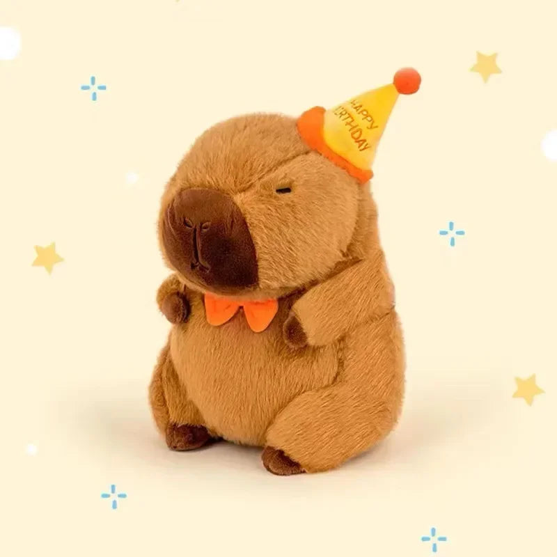 Schattige Capibara Knuffel met Dolfijnenmuts voor Kinderen - 30cm Zacht Pluche Speelgoed voor Jongens en Meisjes - Perfect Verjaardagscadeau voor Peuters en Kleuters