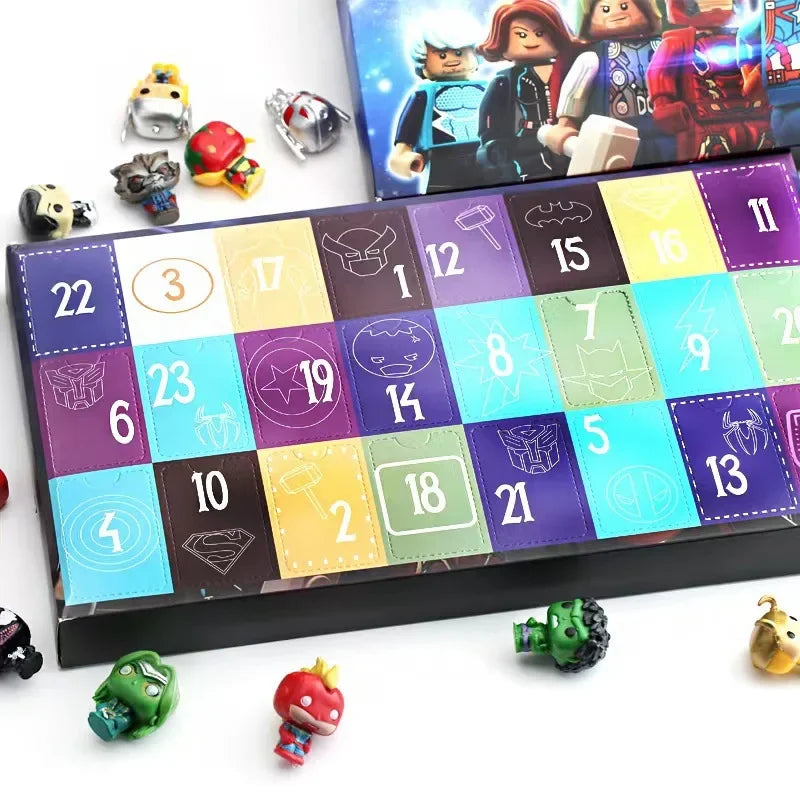 Adventskalender met 24 Verrassingen Inclusief Verzamelpop | Geweldig Vakantie Cadeau voor Kinderen Kerstmis Aftel Present voor Kinderen