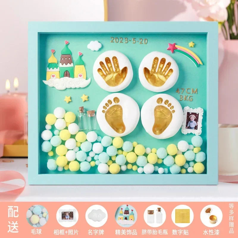 Baby Hand- & Voetafdruk Kit | Herinneringsset voor Handjes & Voetjes – 100-dagen Cadeau & Baby Souvenir