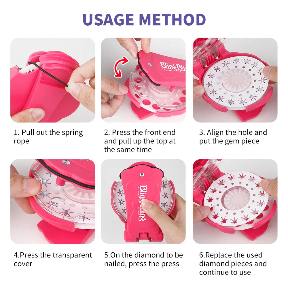 Diamant make-up set meisjes|Knipperende haaraccessoire beauty knutselset