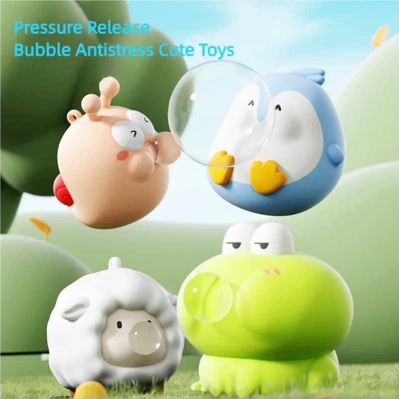 Schattige Dieren Bubbel Spuug Speelgoed | Squishy Sensorisch Speelgoed, Stressverlichting, Cadeau voor Volwassenen & Kinderen