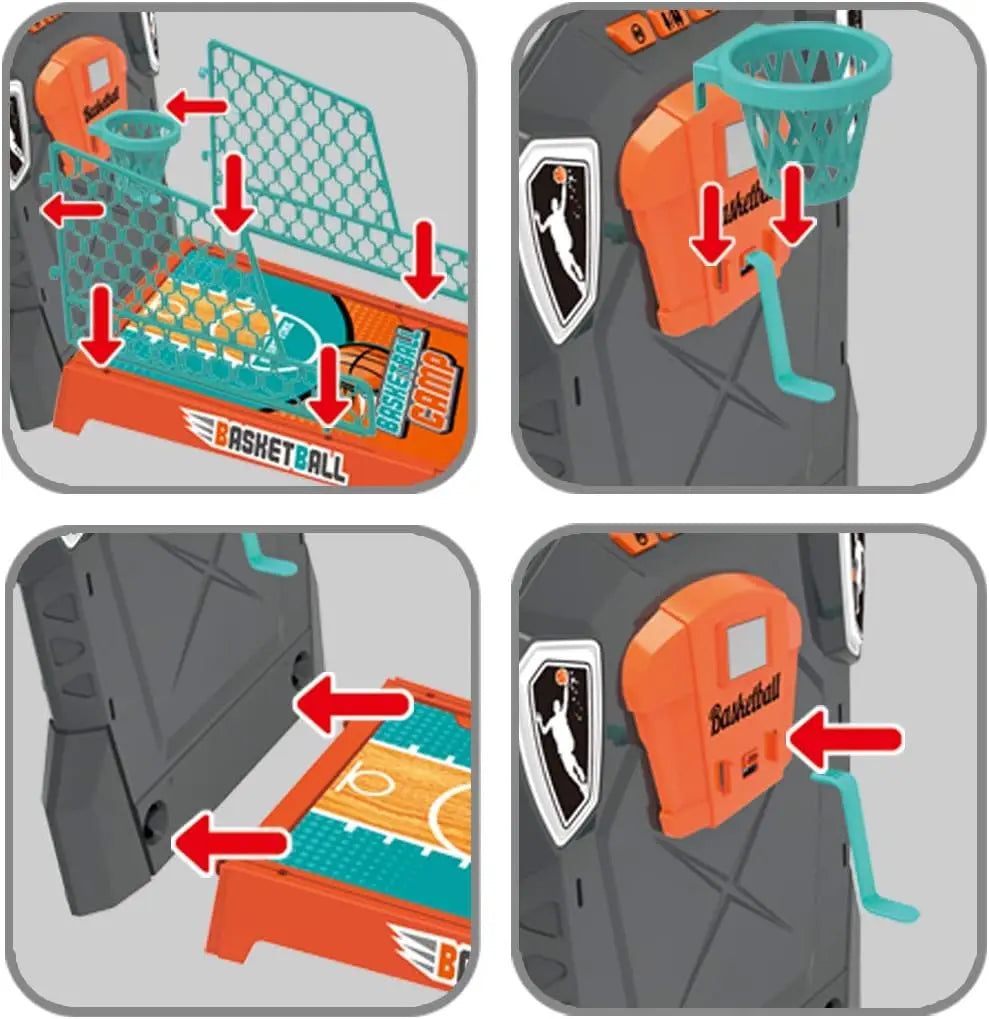 Tafelbasketbal Spel | Schiet & Score met Bewegende Hoepel & LED-verlichting | Speelgoed 2+ jaar