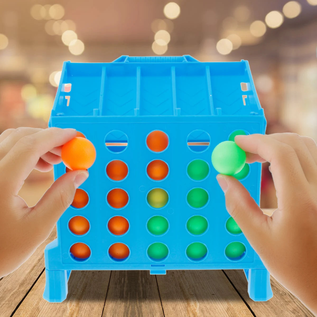 4-in-1 Schiet & Connect Spel | Gezelschapsspel voor Kinderen & Familie