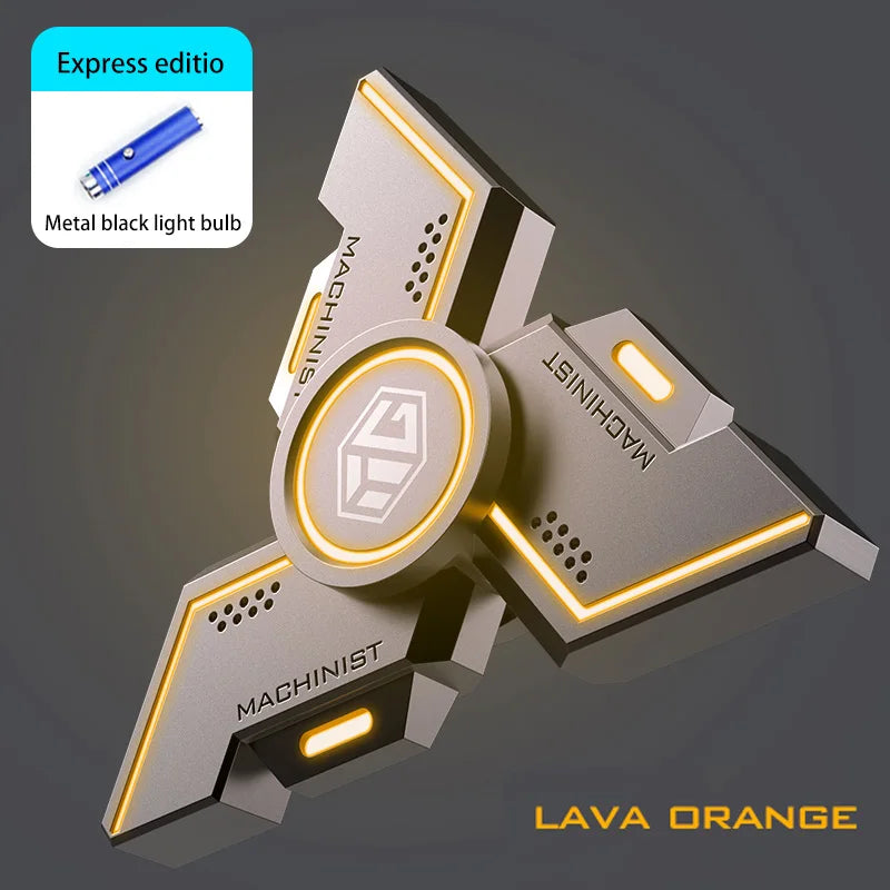 Lichtgevende Metaal Fidget Spinner | Stressverlichtend Gyroscoopspeelgoed voor Volwassenen & Kinderen