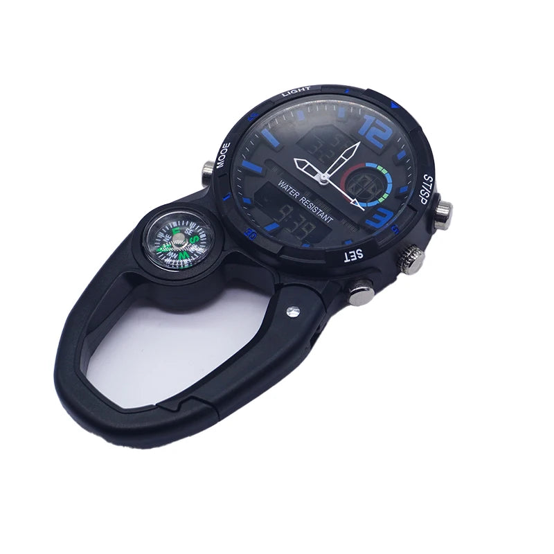 Clip-on Rugzak Karabijnhorloge | Outdoor Sport Quartz Zakhorloge, Mountaineering Accessoire voor Mannen & Vrouwen