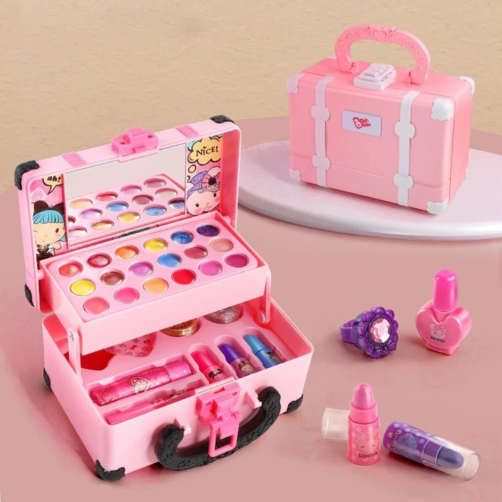 Make-up speelset voor kinderen - Speelset met lippenstift en oogschaduw, niet-giftig en veilig, perfect voor rollenspellen.