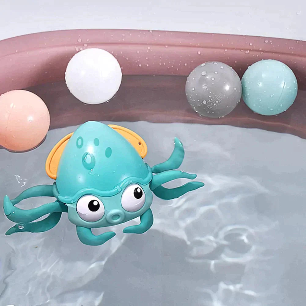 Baby badspeeltje octopus met klokje | Ontwikkeling van oog-handcoördinatie – Schattige dierensproeier vanaf 1 jaar
