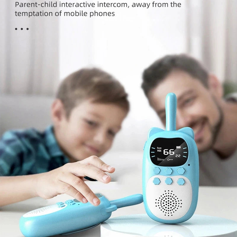 2 stuks Walkie Talkie voor Kinderen | Oplaadbare 1000mAh Handheld Radio Transceiver Intercom voor Kinderen Speelgoed 2, 3, 4, 5+ Jaar