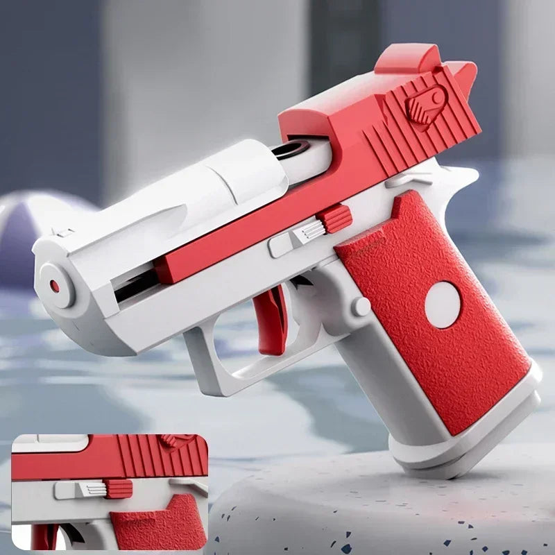 Mini Woestijn Adelaar Continu Vuur Mechanisch Waterpistool Klein Zomerpistool Buiten Strand Speelgoed Arm Kinderen Waterpistool