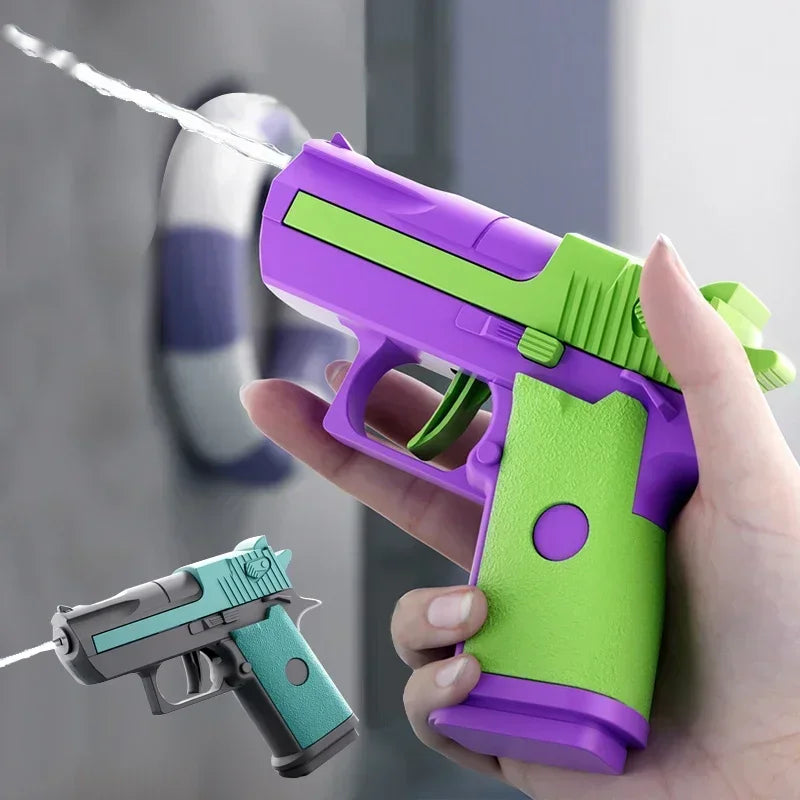 Mini Woestijn Adelaar Continu Vuur Mechanisch Waterpistool Klein Zomerpistool Buiten Strand Speelgoed Arm Kinderen Waterpistool