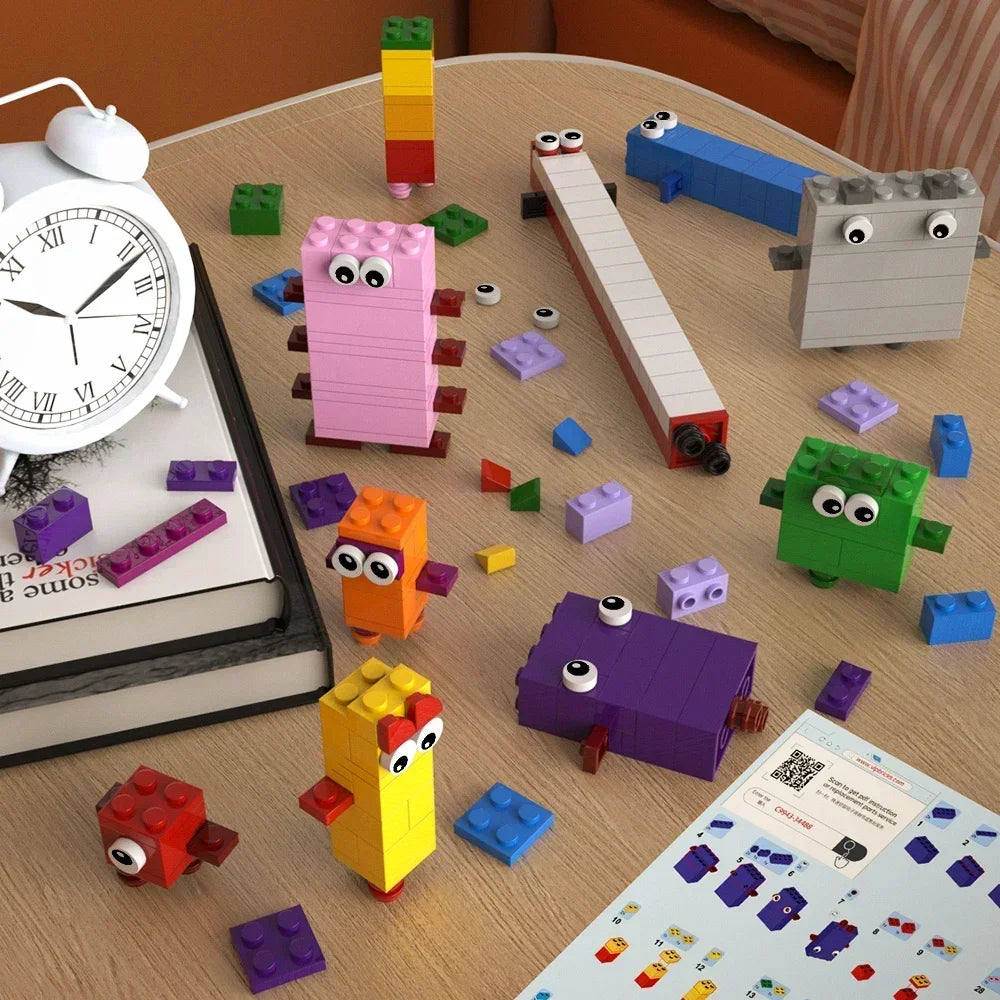 257 stuks Cijfer Bouwblokken 1-10 | Educatief Reken- & Constructiespeelgoed