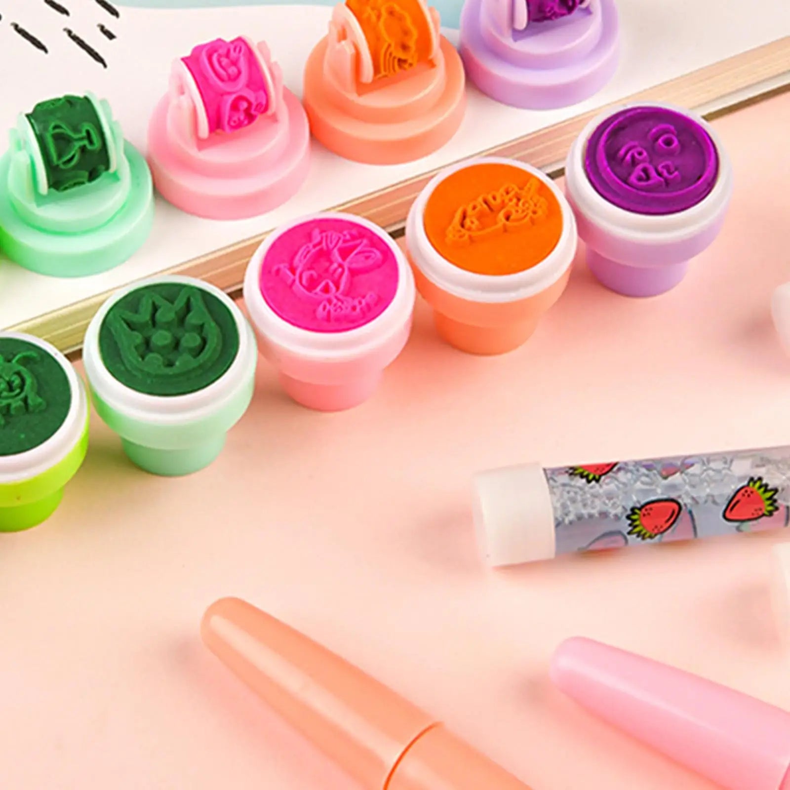 5-in-1 Bubble Roller Balpen met Licht | Magische Schrijfset | Schoolbenodigdheden