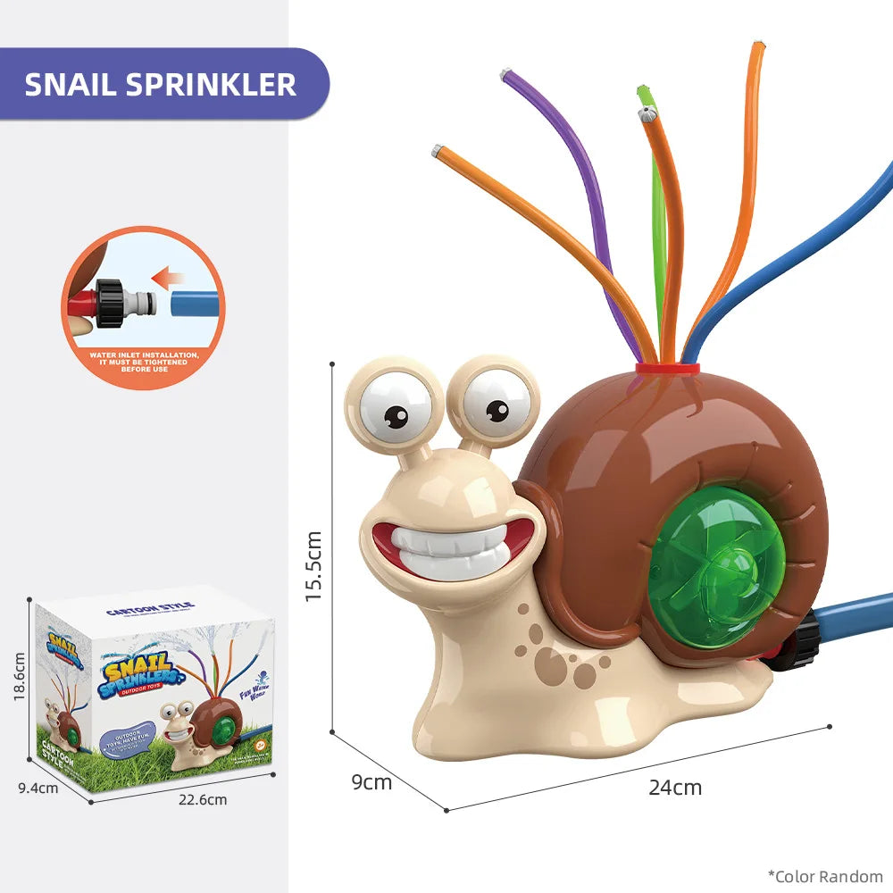 Snail Sprinkler Water Spray Outdoor Garden Backyard Water Toys Summer Yard Cartoon Splash Sprinkler Baby Bath Toy for Kids Gifts