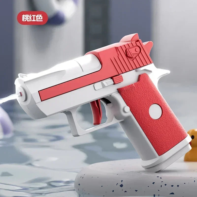 Mini Woestijn Adelaar Continu Vuur Mechanisch Waterpistool Klein Zomerpistool Buiten Strand Speelgoed Arm Kinderen Waterpistool