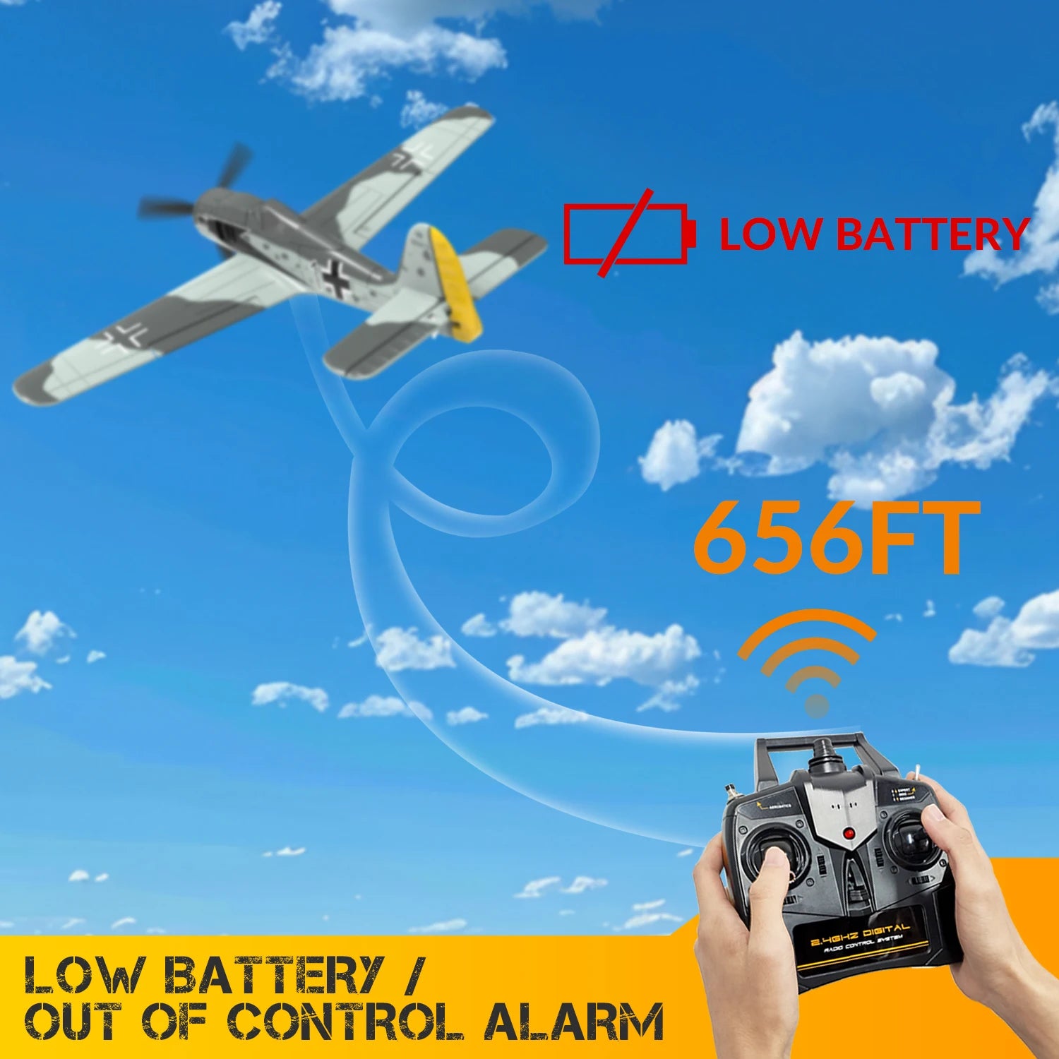 RC Vliegtuig 2.4G 6-Axis | Vaste vleugels, aerobatic RTF gevechtsvliegtuig