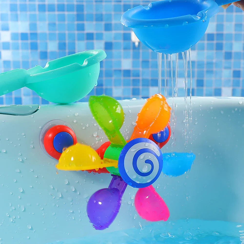 Kleurrig Waterwiel Badspeelgoed – Zuignap Watersproeier & Douche Speelset voor Baby’s & Peuters | Cadeau voor Kinderen