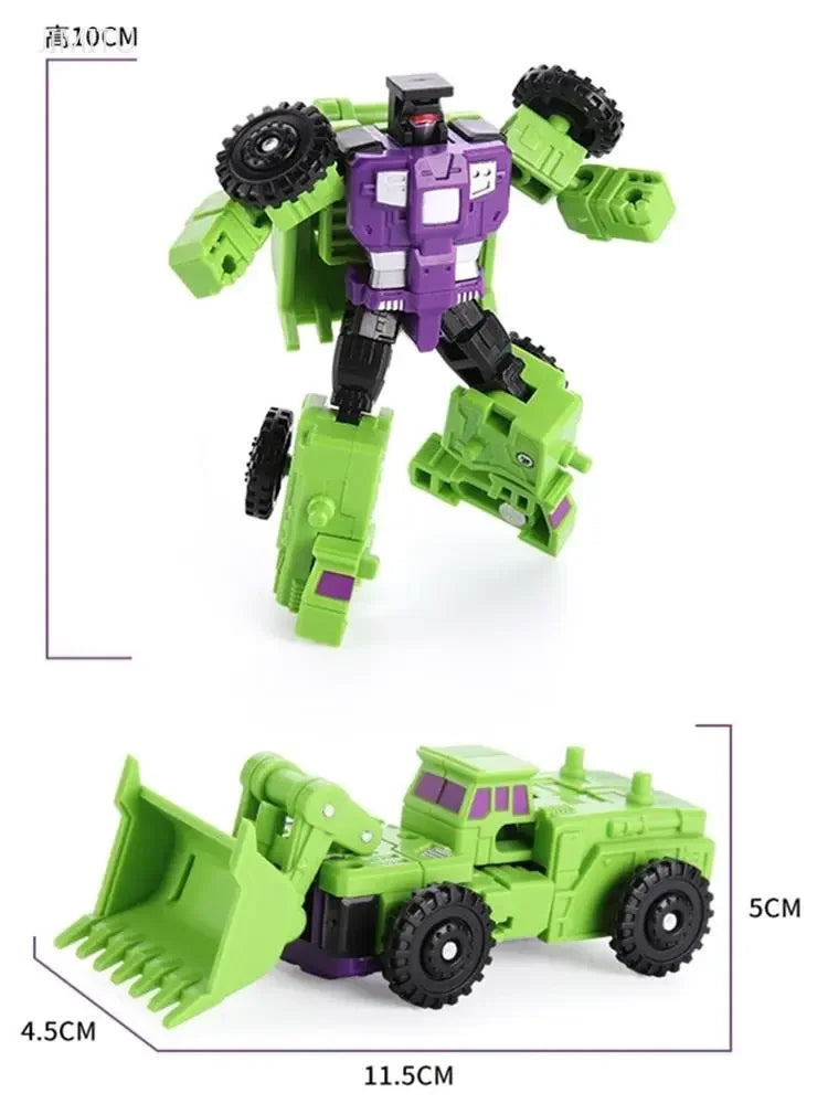 22CM Transformer Robot Auto | 6-in-1 Defensor Devastator Actiefiguur | ABS Plastic Voertuig Robot Model Speelgoed Cadeau Voor Kinderen
