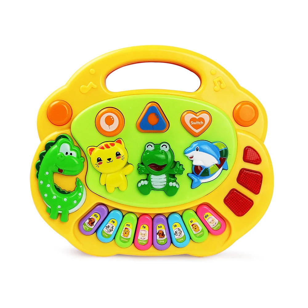 Kinder Piano Toetsenbord Set met Dierengeluiden en Knipperend Licht Baby Muziekinstrument Muzikaal Speelgoed Educatief Speelgoed Cadeaus voor Kinderen
