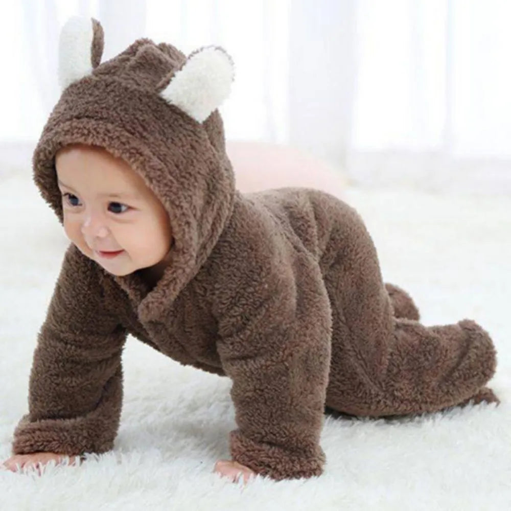Winter Warme Fleece Babyrompers | Dieren Overall Baby Jumpsuits Kostuum