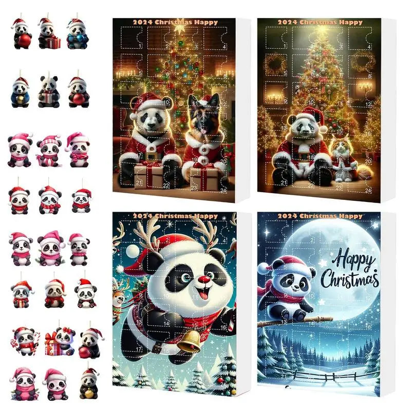 Adventskalender Kerstmis Panda Versieringen | 24 Dagen Kerstmis Advent Festival Aftelkalender Cadeau