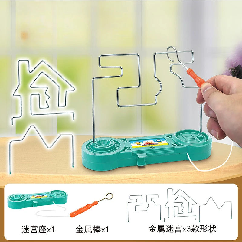 Montessori Elektrisch Schokspel Speelgoed - Onderwijs Elektrisch Doolhof Spel, Wetenschappelijke Experimenten Cadeau voor Kinderen