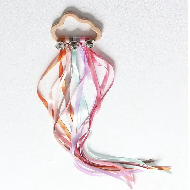 Montessori Stijl Sensorisch Speelgoed - BPA-vrije Niet-giftige Baby Lintenring voor Pasgeborenen, Bevordert Kleurherkenning en Zintuiglijke Ontwikkeling