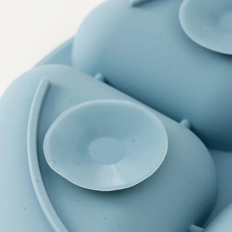 Siliconen Babybord met Zuignap voor Peuters - Knoeivrij Eetbordje met Vakjes voor Jongens en Meisjes - Onbreekbaar Kinderservies met Lachend Gezichtje