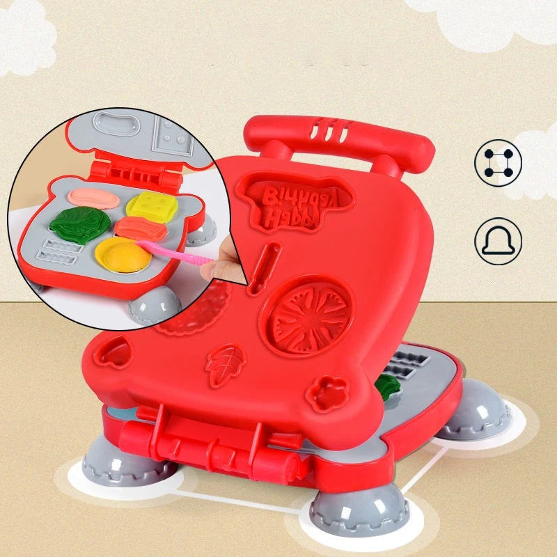 3D Klei Speelgoed | Simulatie Speelset voor Kinderen, IJsjes, Hamburgers, Noedels, Plasticine Mallen