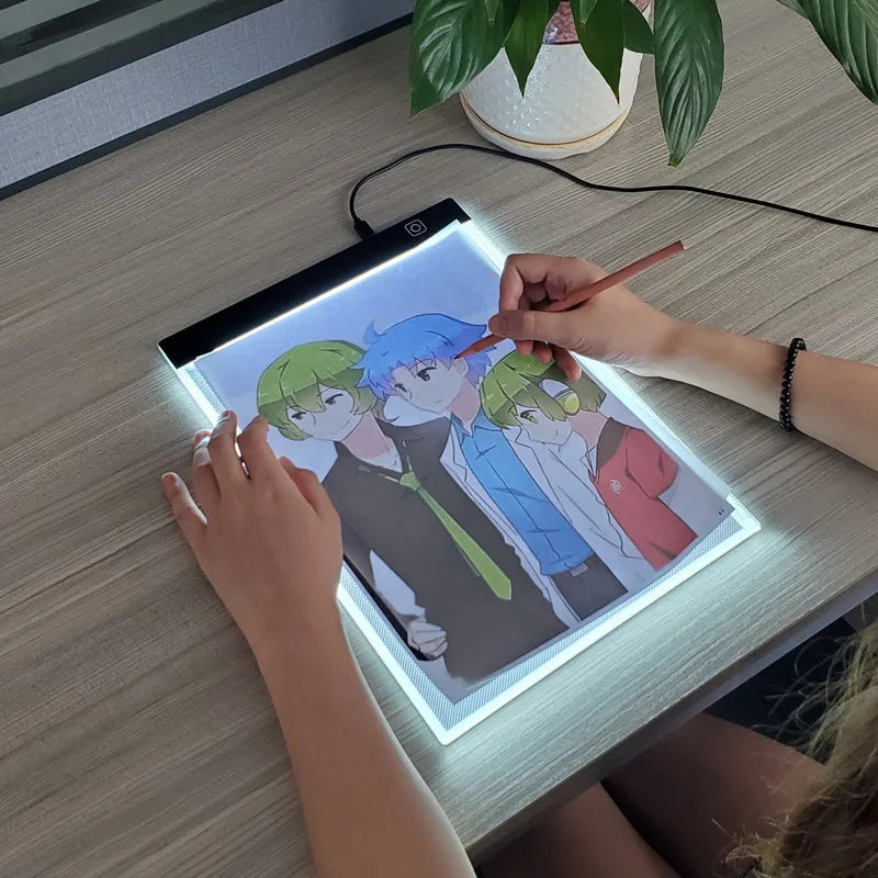 A4 Dimbaar LED Tekenbord | Kopieerpad voor Kinderen, Educatief Schilderbord, Creatief Cadeau voor Kinderen