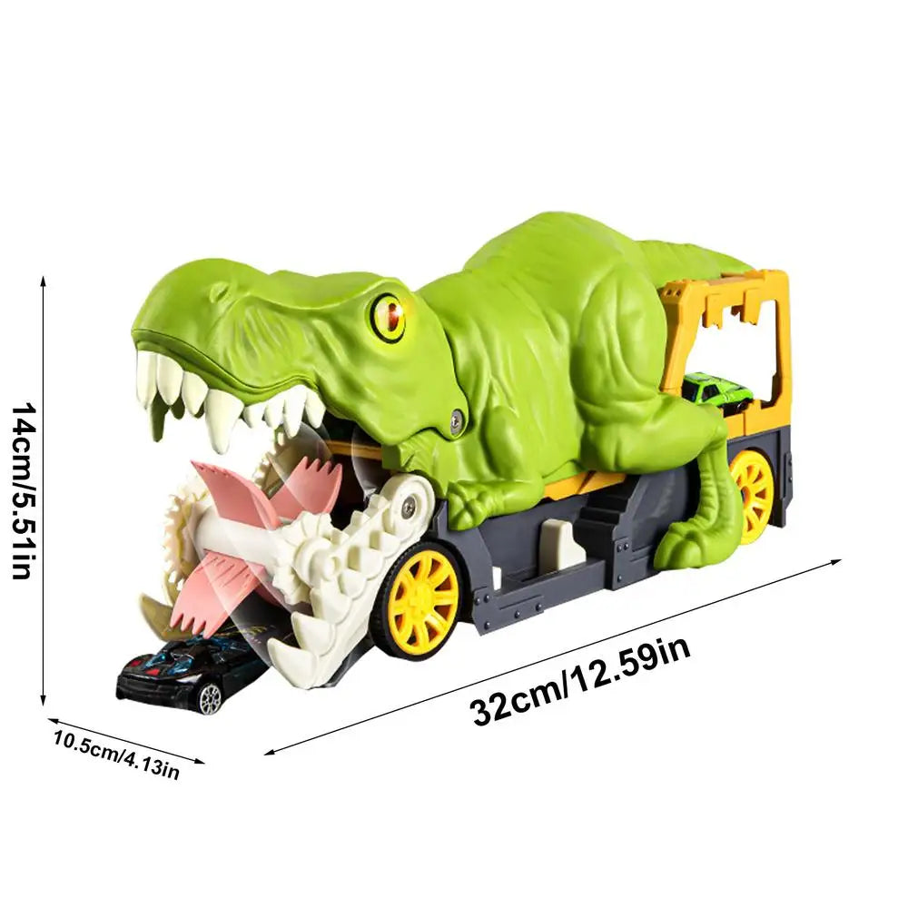 Dinosaur transporttruck - Speelgoed met automatische ejectie, spoor en metalen modellen voor kinderen