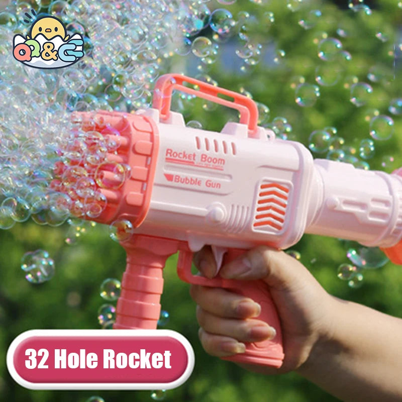 32-Gat Bubble Gun - Automatische Draagbare Blazer met Lichten, Cadeau Speelgoed voor Kinderen
