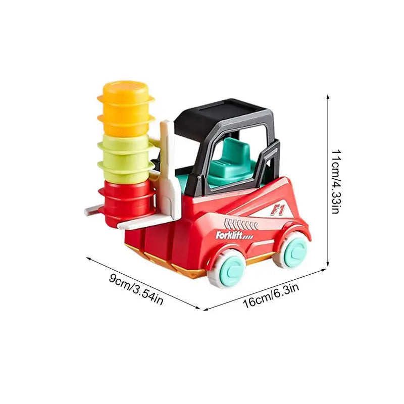 Mini Heftruck Speelset | Educatief Stapel- en Sorteerspel voor Kinderen (3+)