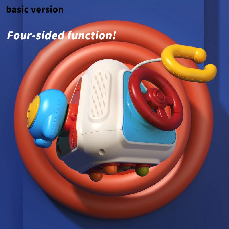 Montessori Sensorisch Speelgoed - Multifacted Kubus Drukbal voor Fijne Motoriek en Hand-oog Coördinatie, Educatief Speelgoed voor Baby's