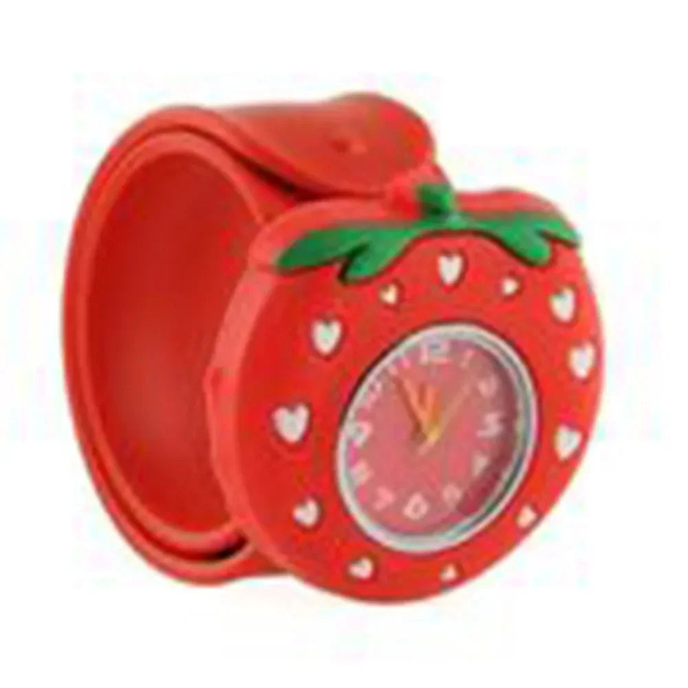 Cartoon Dieren Kinderhorloge | Schattige Fruit Siliconen Klaphorloge, Kwartshorloge, Cadeau voor Jongens & Meisjes